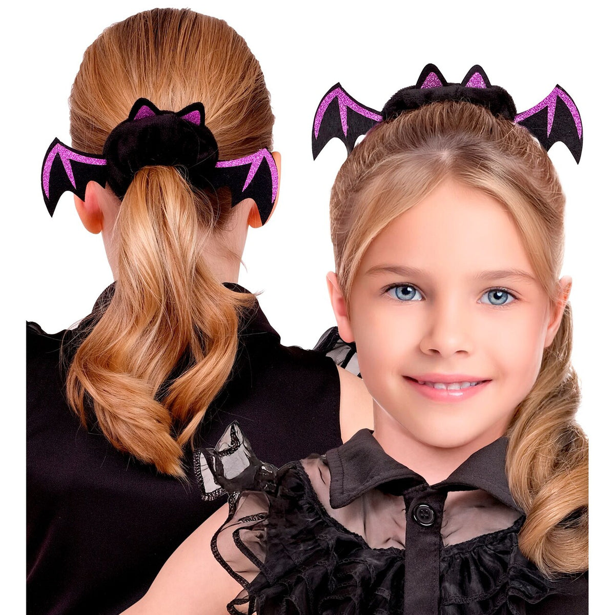 Op deze afbeelding zie je een Accessoires, van het merk Widmann. Scrunchie Vleermuis