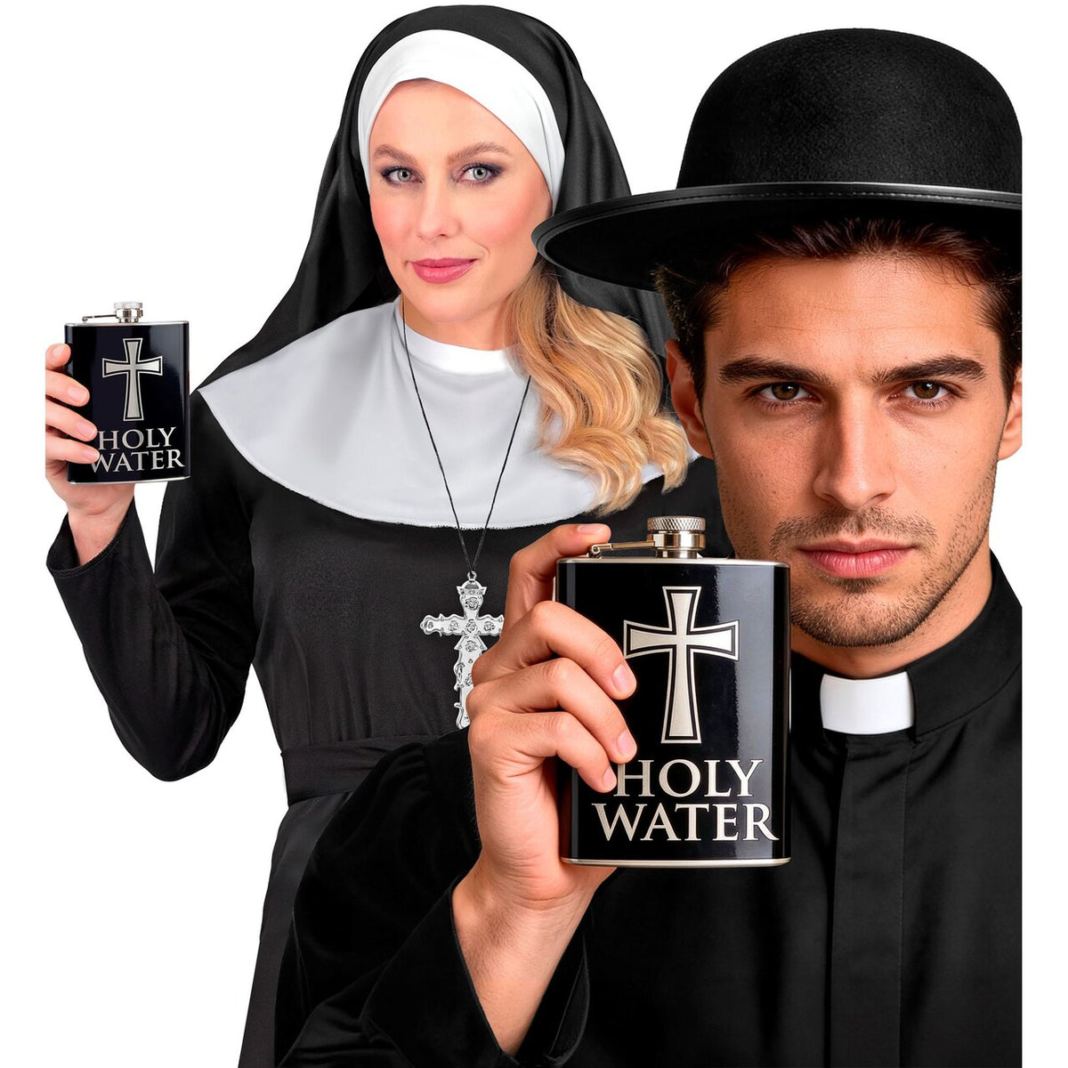 Op deze afbeelding zie je een Accessoires, van het merk Widmann. Holy Water Fles
