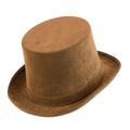 Chapeau Haut Vintage En Daim Marron