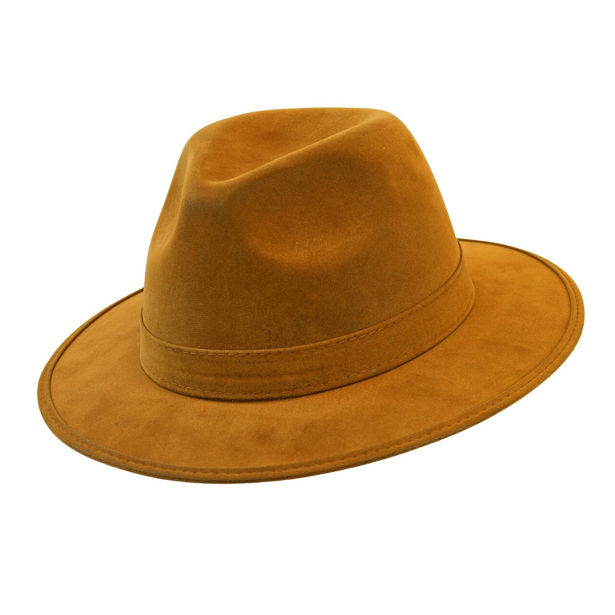 Op deze afbeelding zie je een Accessoires, van het merk Widmann. Bruine Vintage Suède Fedora Hoed
