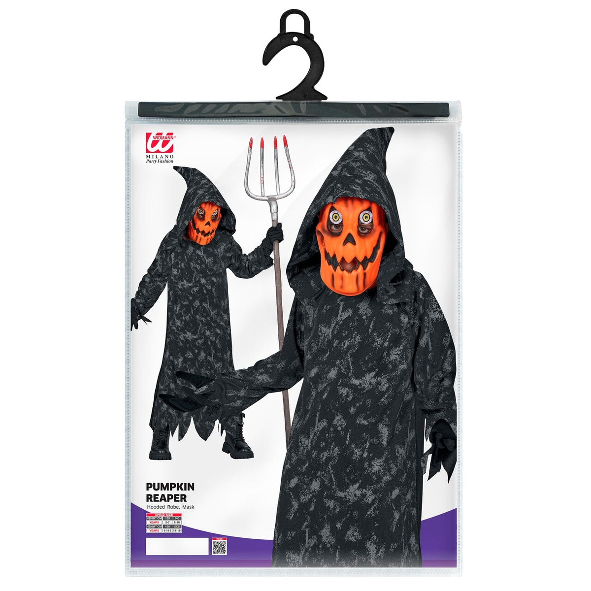 Op deze afbeelding zie je een Kostuums, van het merk Widmann. Pumpkin Reaper Jongen Kostuum