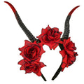 Teufel Hörner Mit Roten Rosen