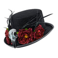 Voodoo Schädel & Blumen Hut