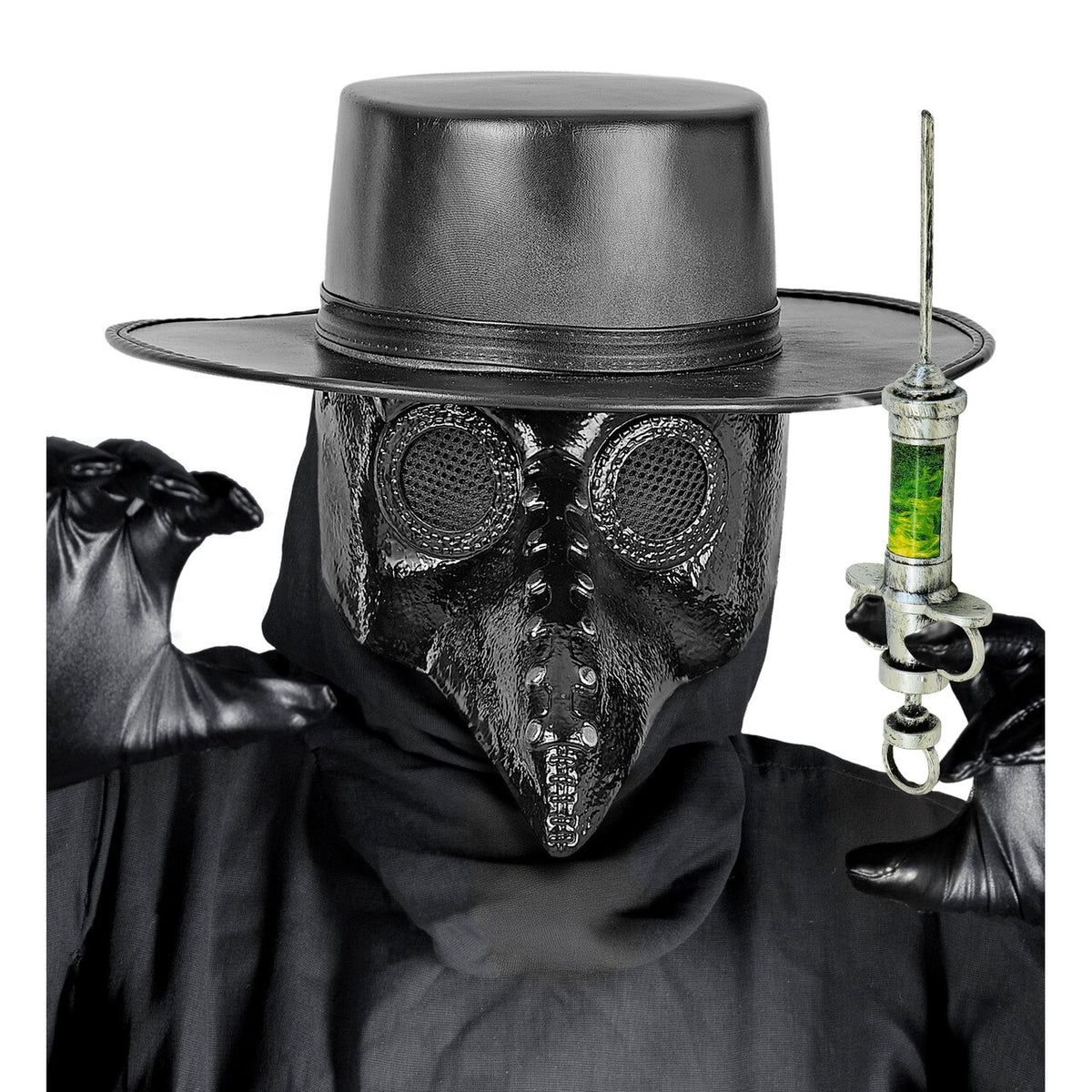 Op deze afbeelding zie je een Accessoires, van het merk Widmann. Zwarte Kunstleren Hoed