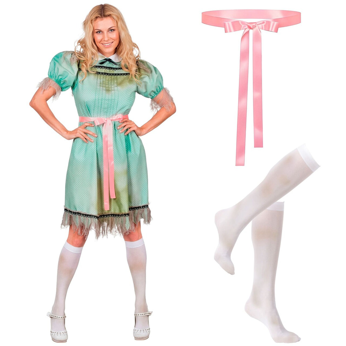 Op deze afbeelding zie je een Kostuums, van het merk Widmann. Possessed Doll Vrouw Kostuum