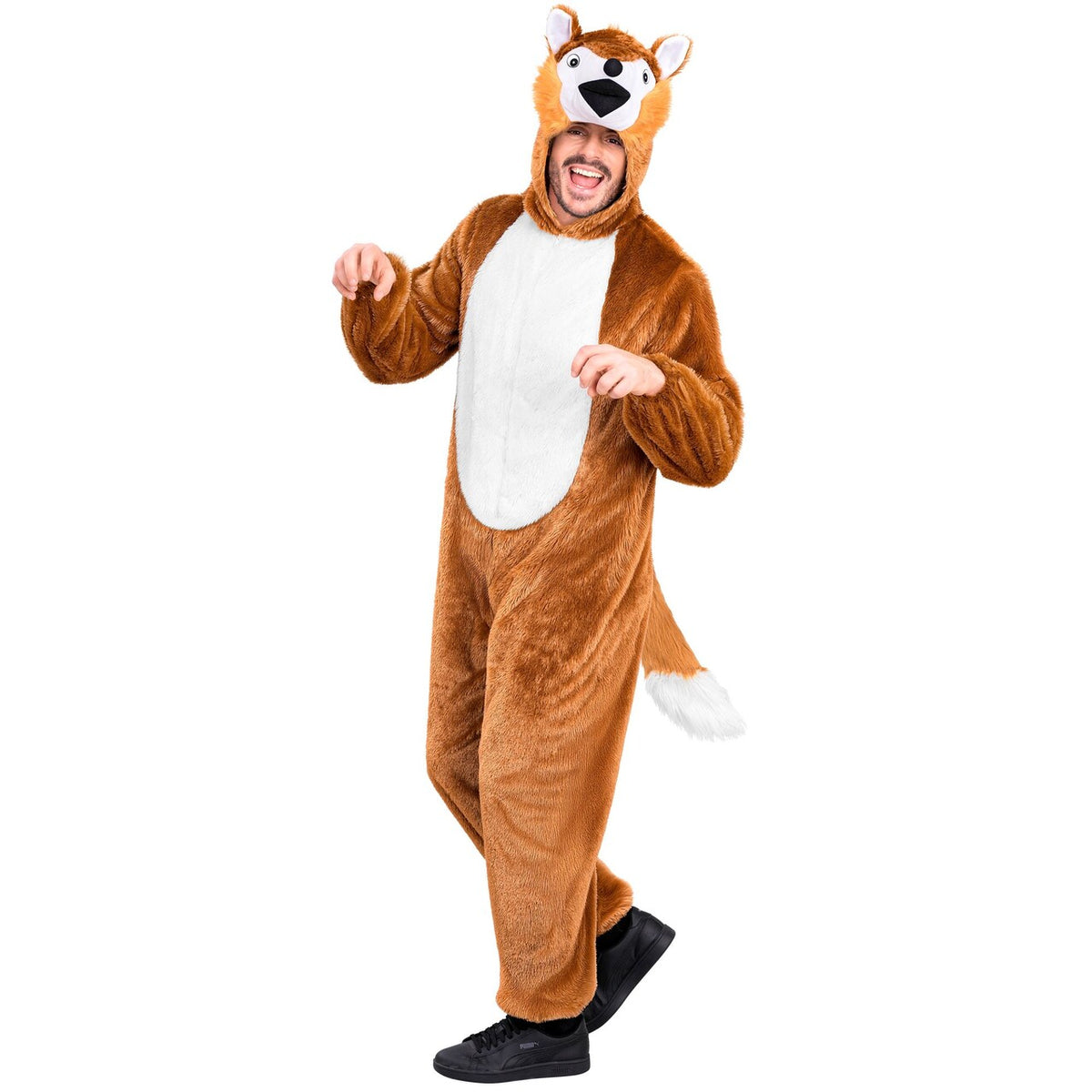 Op deze afbeelding zie je een Kostuums, van het merk Widmann. Fluffy Vos Onesie Kostuum