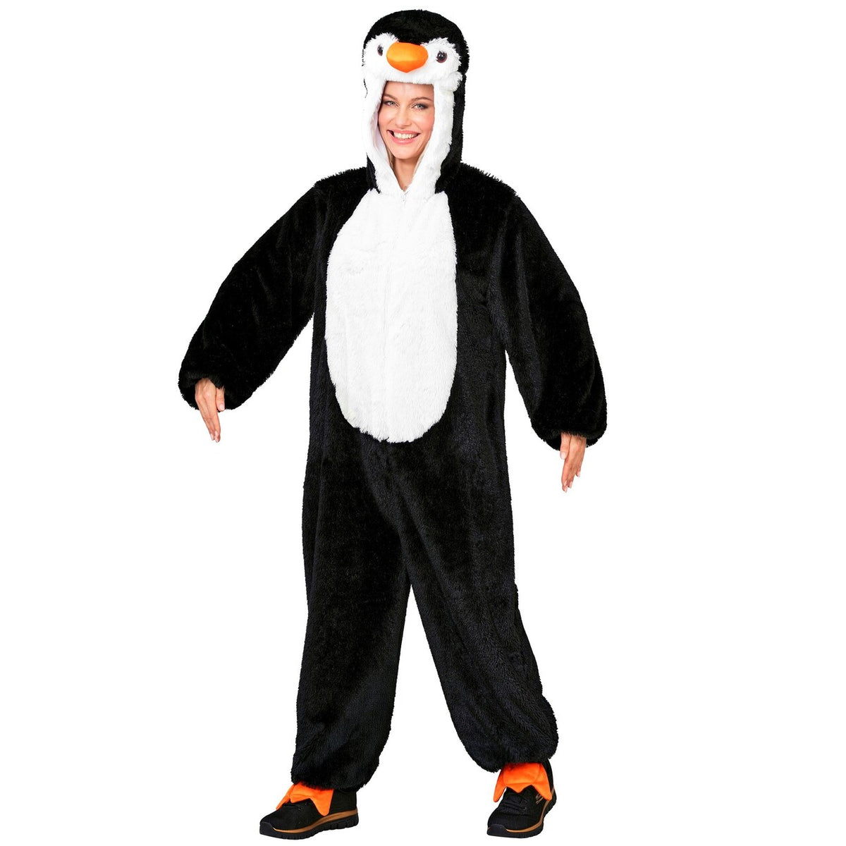 Op deze afbeelding zie je een Kostuums, van het merk Widmann. Puffy Pinguïn Onesie Kostuum