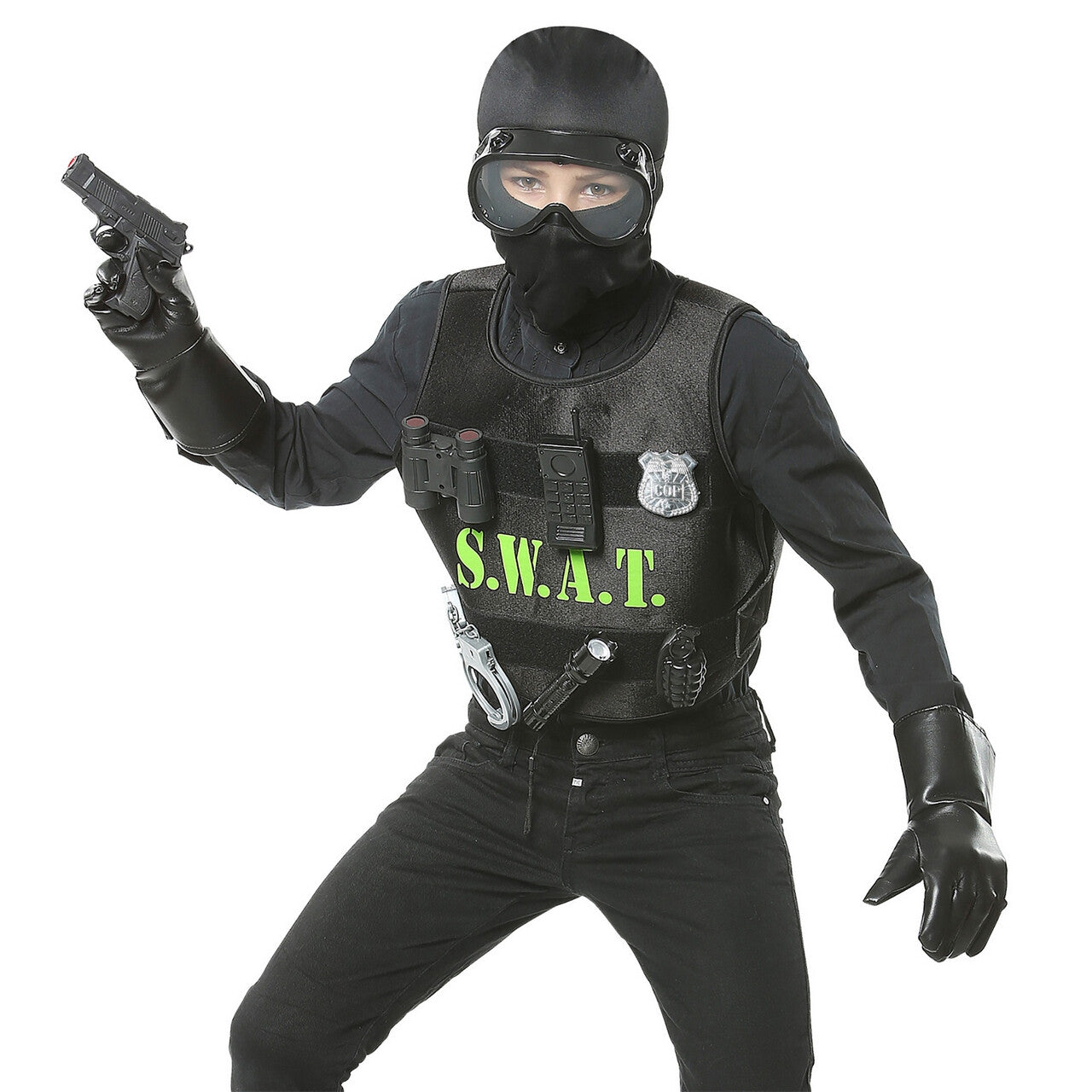 Op deze afbeelding zie je een Accessoires, van het merk Widmann. Swat Set Theo