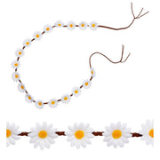 Op deze afbeelding zie je een Accessoires, van het merk Widmann. Riem Witte Madeliefjes 140 Centimeter