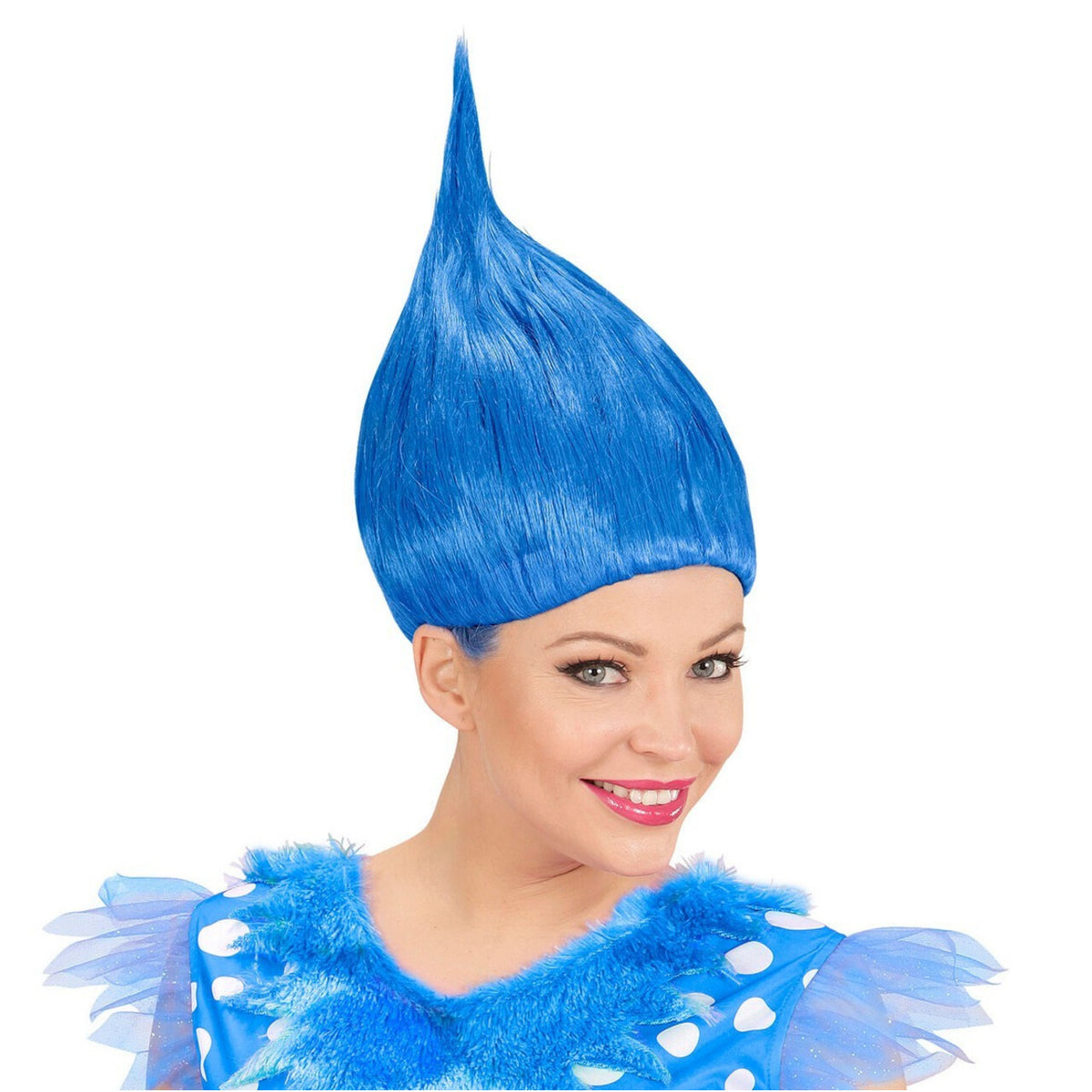 Op deze afbeelding zie je een Accessoires, van het merk Widmann. Maffe Pruik Trolly Blauw