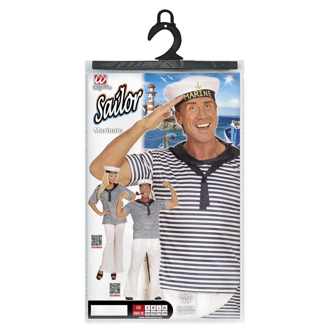 Op deze afbeelding zie je een Kostuums, van het merk Widmann. Marine Set Volwassen Sammy Kostuum