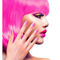 Ongles Airbrush Néon Rose 80s Femme