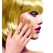 Op deze afbeelding zie je een Accessoires, van het merk Widmann. Nagels Pearly Iriserend Glitter Goud
