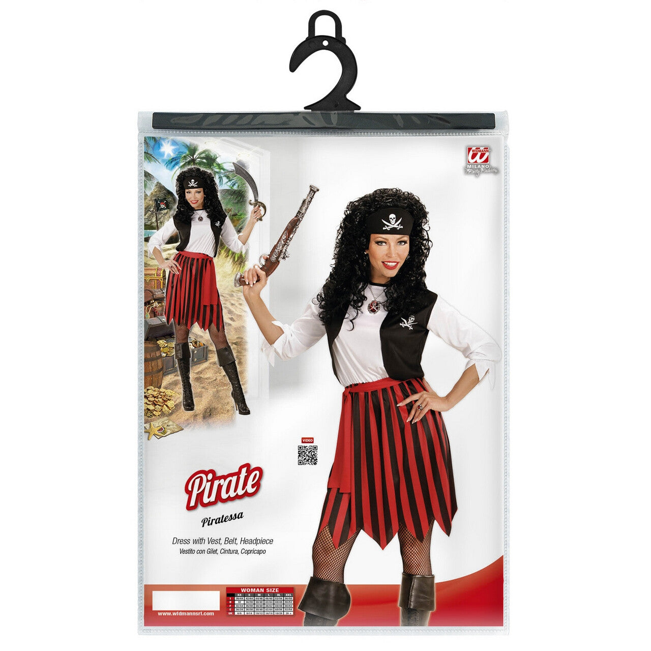 Op deze afbeelding zie je een Kostuums, van het merk Widmann. Pirate Pemm Vrouw Kostuum