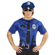 Op deze afbeelding zie je een Kostuums, van het merk Widmann. Politie Tom T-Shirt Man