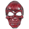 Masque Crâne Rouge Métallique