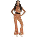 Combinaison Hippie Orange Années 70 Pour Femme Costume
