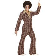 Op deze afbeelding zie je een Kostuums, van het merk Widmann. Groovy George 70s Heren Kostuum, Old School Man