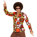 Chemise Homme Années 70 Orange Groovy