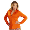 Chemise Femme Années 70 Groovy Orange