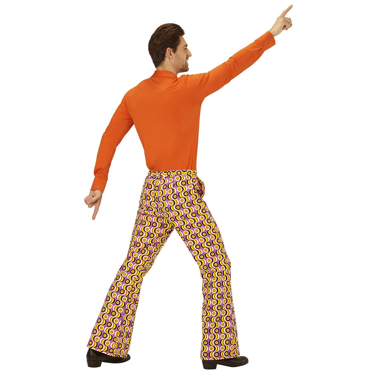 Op deze afbeelding zie je een Kostuums, van het merk Widmann. Groovy Gandalf 70s Heren Broek, Lps Man