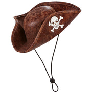 Op deze afbeelding zie je een Accessoires, van het merk Widmann. Kleine Piraten Driesteek Hoed Old Lederlook