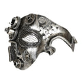 Halbgesichtsmaske Steampunk Silber Mechanik