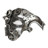 Halbgesichtsmaske Steampunk Silber Mechanik