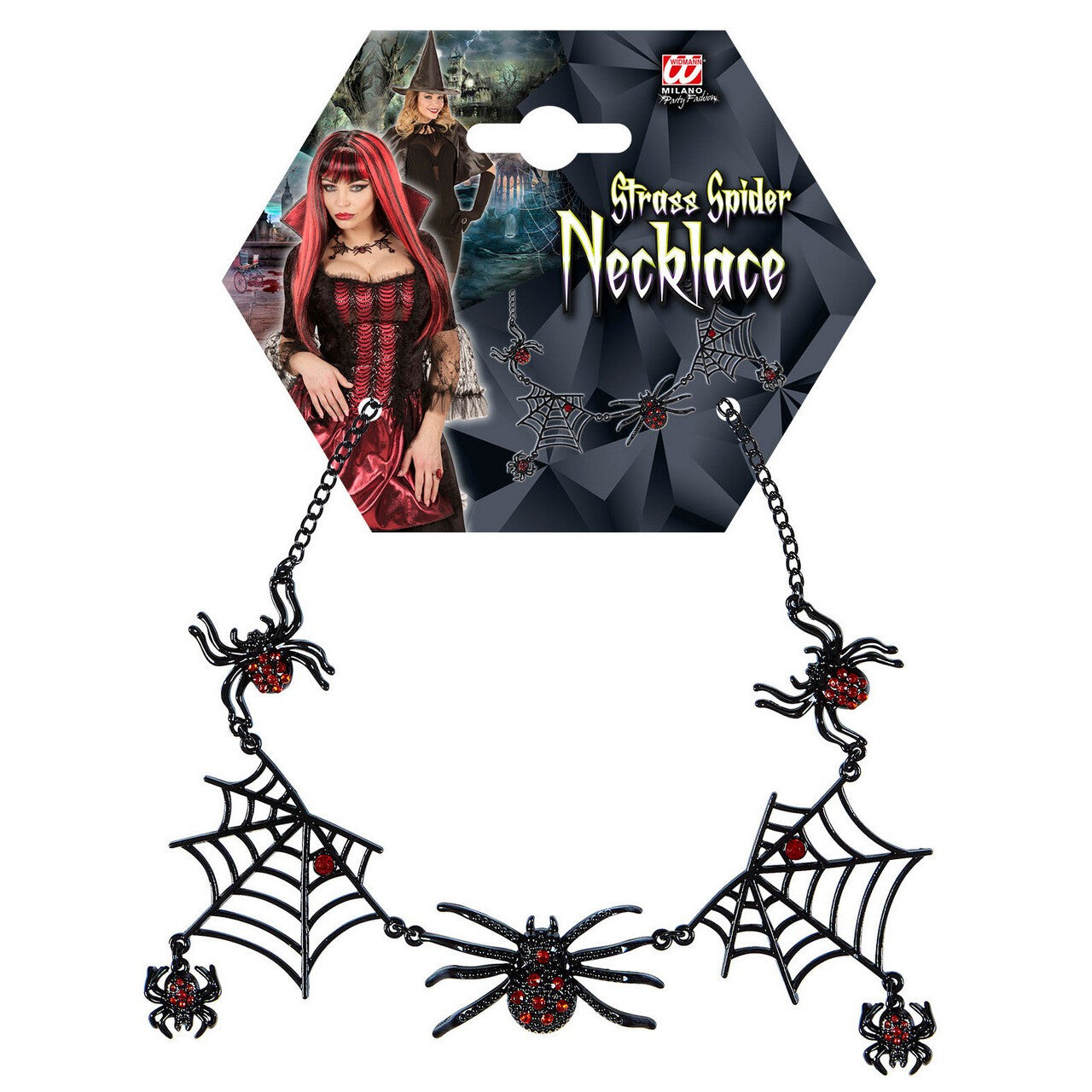 Op deze afbeelding zie je een Accessoires, van het merk Widmann. Strass Ketting Spin Arachnia