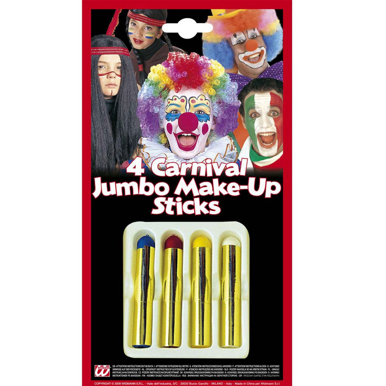 Op deze afbeelding zie je een Accessoires, van het merk Widmann. Schminkstiften Jumbo, Set Van 4
