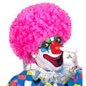 Perruque Clown Afro Bouclée Rose