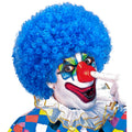 Afro Clown Perücke Locken, Hellblau