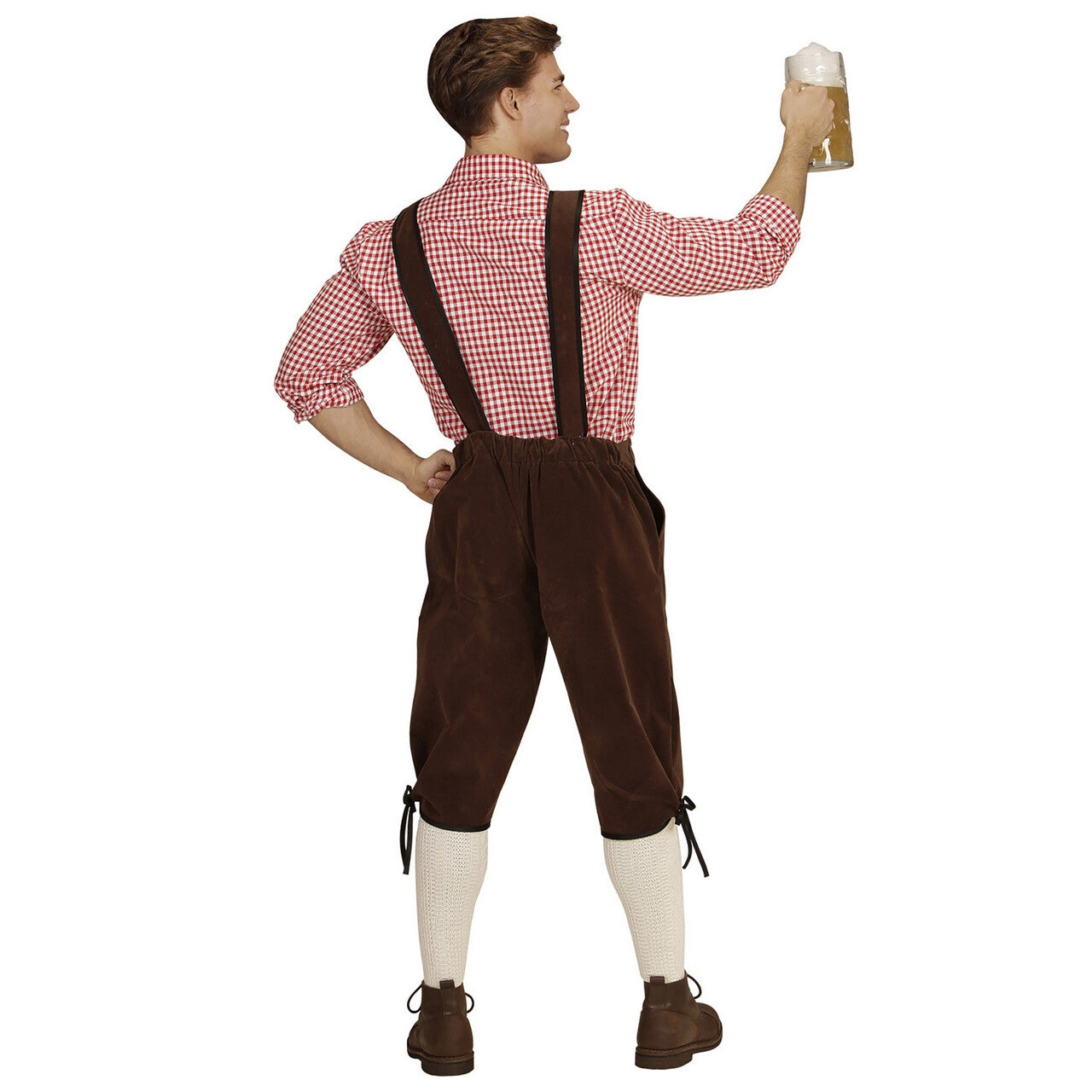 Op deze afbeelding zie je een Kostuums, van het merk Widmann. Beierse Lederhose Helmut Bruin Man