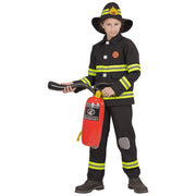 Op deze afbeelding zie je een Kostuums, van het merk Widmann. Nypd Brandweer Zwart Jongen Kostuum