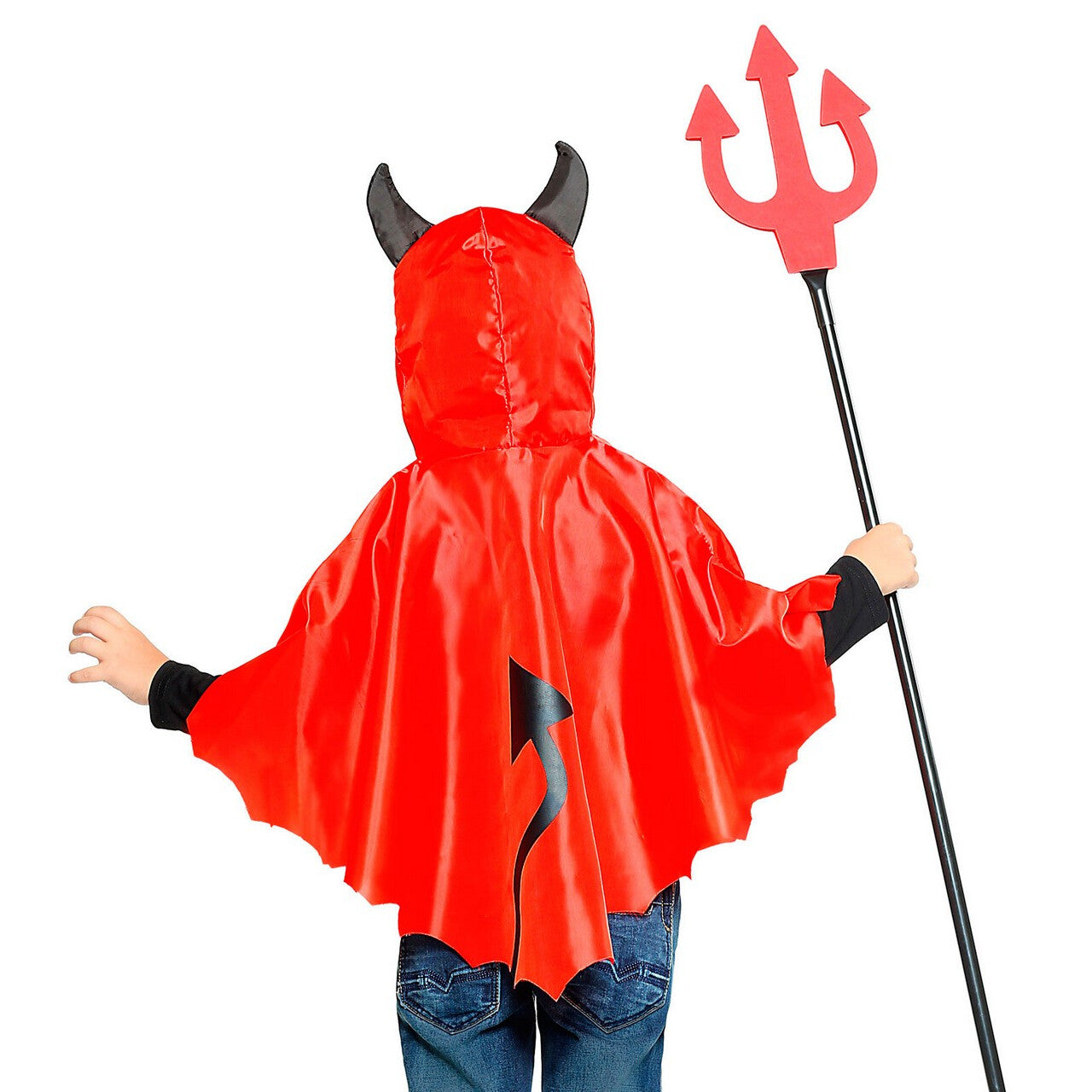 Op deze afbeelding zie je een Accessoires, van het merk Widmann. Rode Duivel Poncho