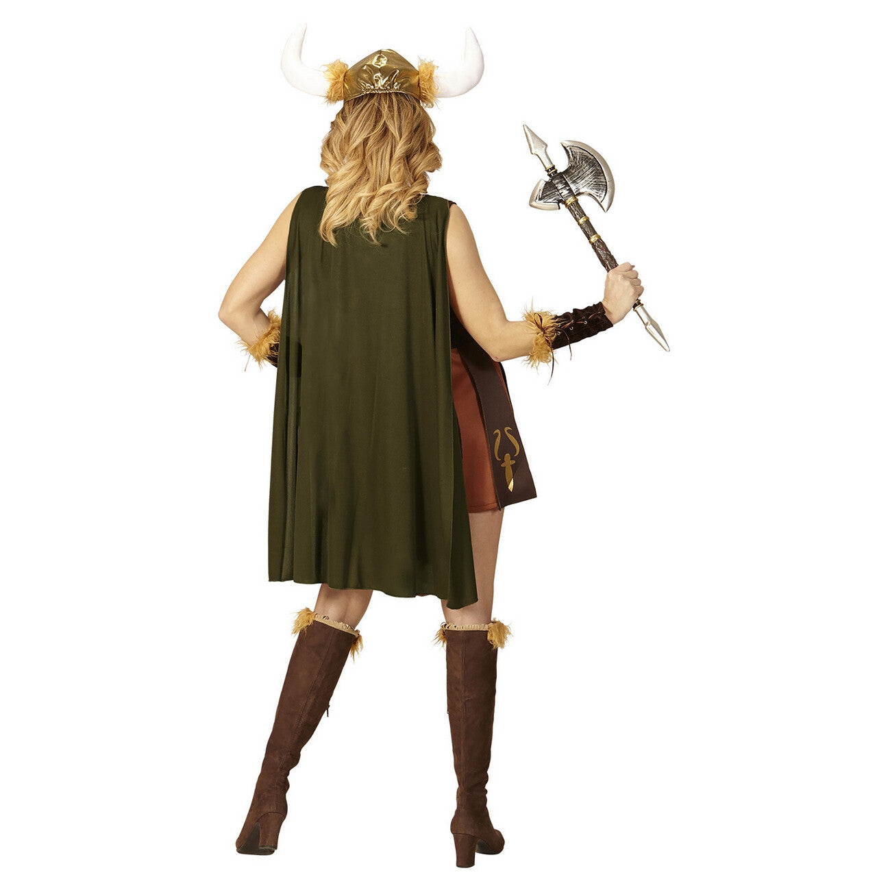 Op deze afbeelding zie je een Kostuums, van het merk Widmann. Viking Sigursdottir Vrouw Kostuum