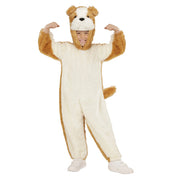 Op deze afbeelding zie je een Kostuums, van het merk Widmann. Jumpsuit Met Kap En Masker 98 Centimeter, Brave Hond Kind Kostuum