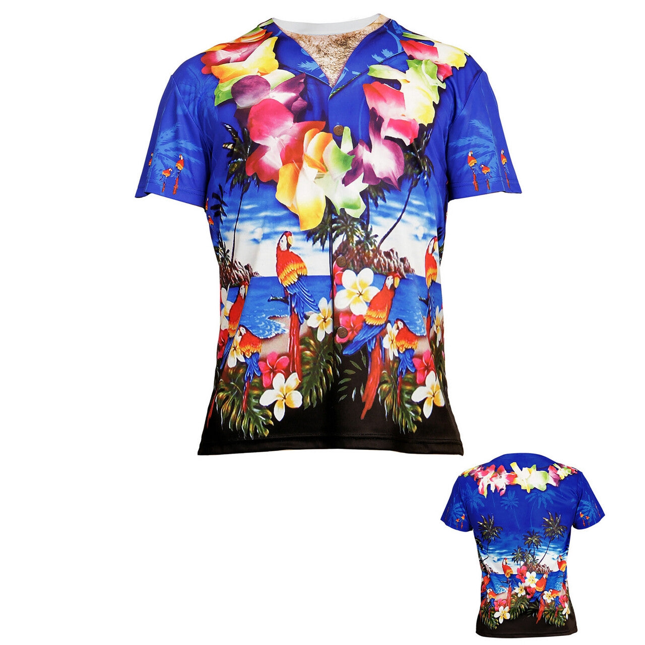 Op deze afbeelding zie je een Kostuums, van het merk Widmann. T-Shirt Honolulu Man