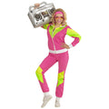 Knalliges 80er Trainingsanzug Pink-Grün Unisex Kostüm