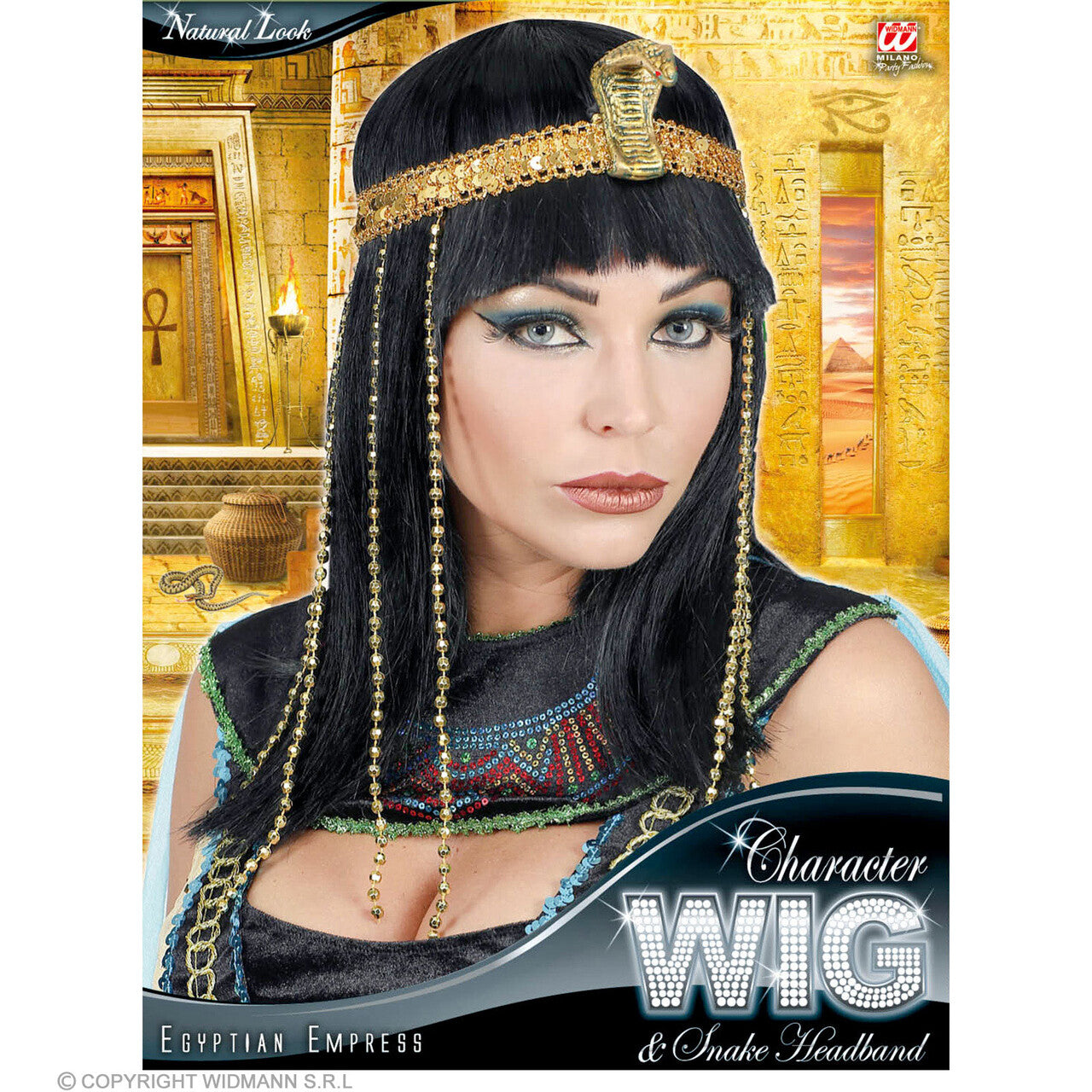 Op deze afbeelding zie je een Accessoires, van het merk Widmann. Cleopatra Pruik Met Slangenkop Haarband
