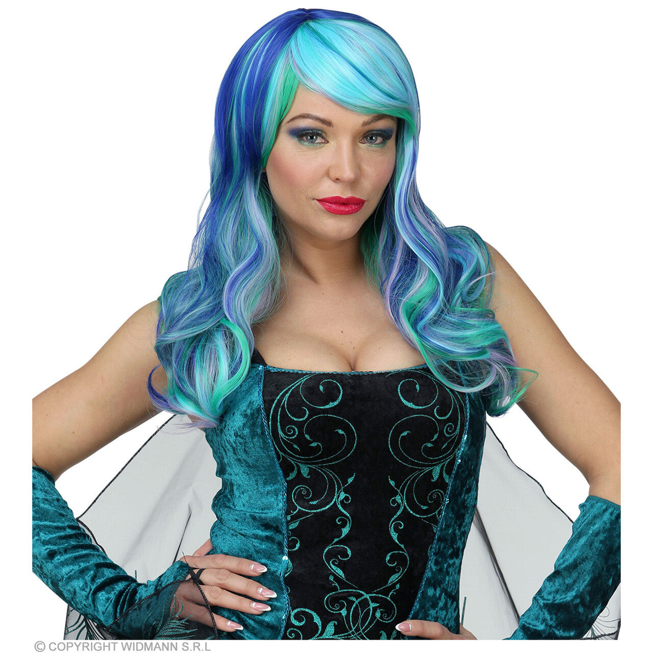 Op deze afbeelding zie je een Accessoires, van het merk Widmann. Leia Cosplay Zeemeermin Zout Water Pruik
