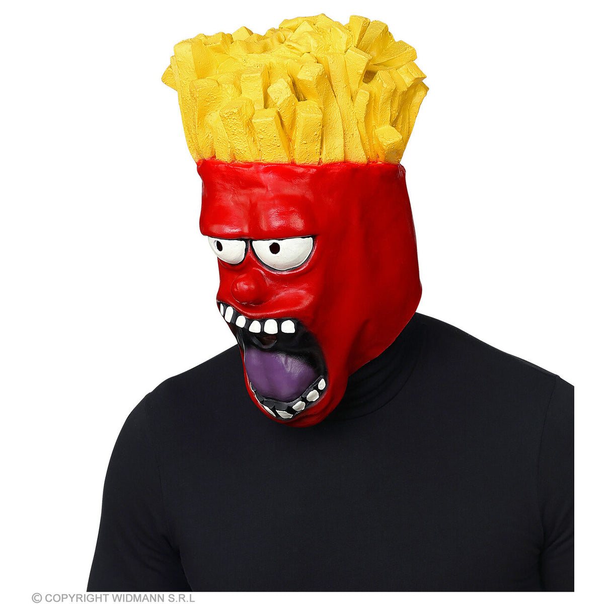 Op deze afbeelding zie je een Accessoires, van het merk Widmann. Zak Patat French Fries Frites Masker