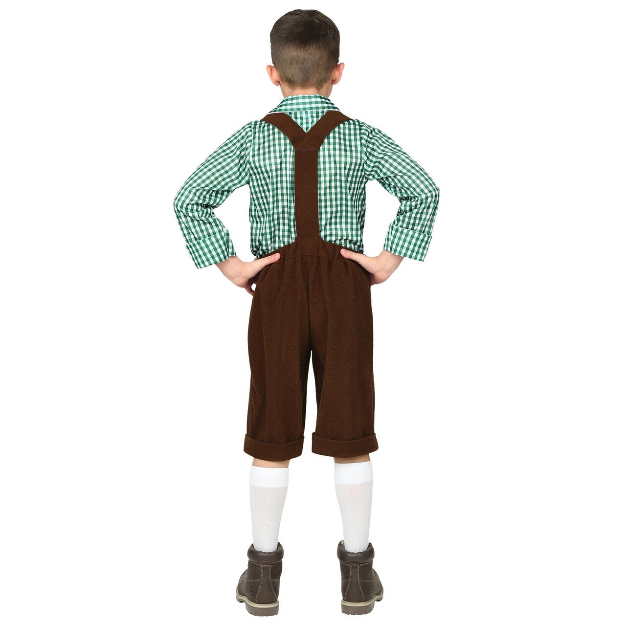 Op deze afbeelding zie je een Kostuums, van het merk Widmann. Bruine Lederhosen Met Shirt Jong Geleerd Bierfeest Jongen Kostuum