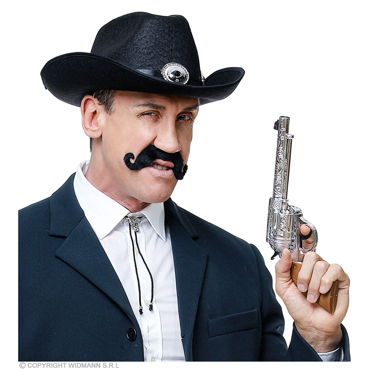 Op deze afbeelding zie je een Accessoires, van het merk Widmann. Fietsstuur Snor Poirot