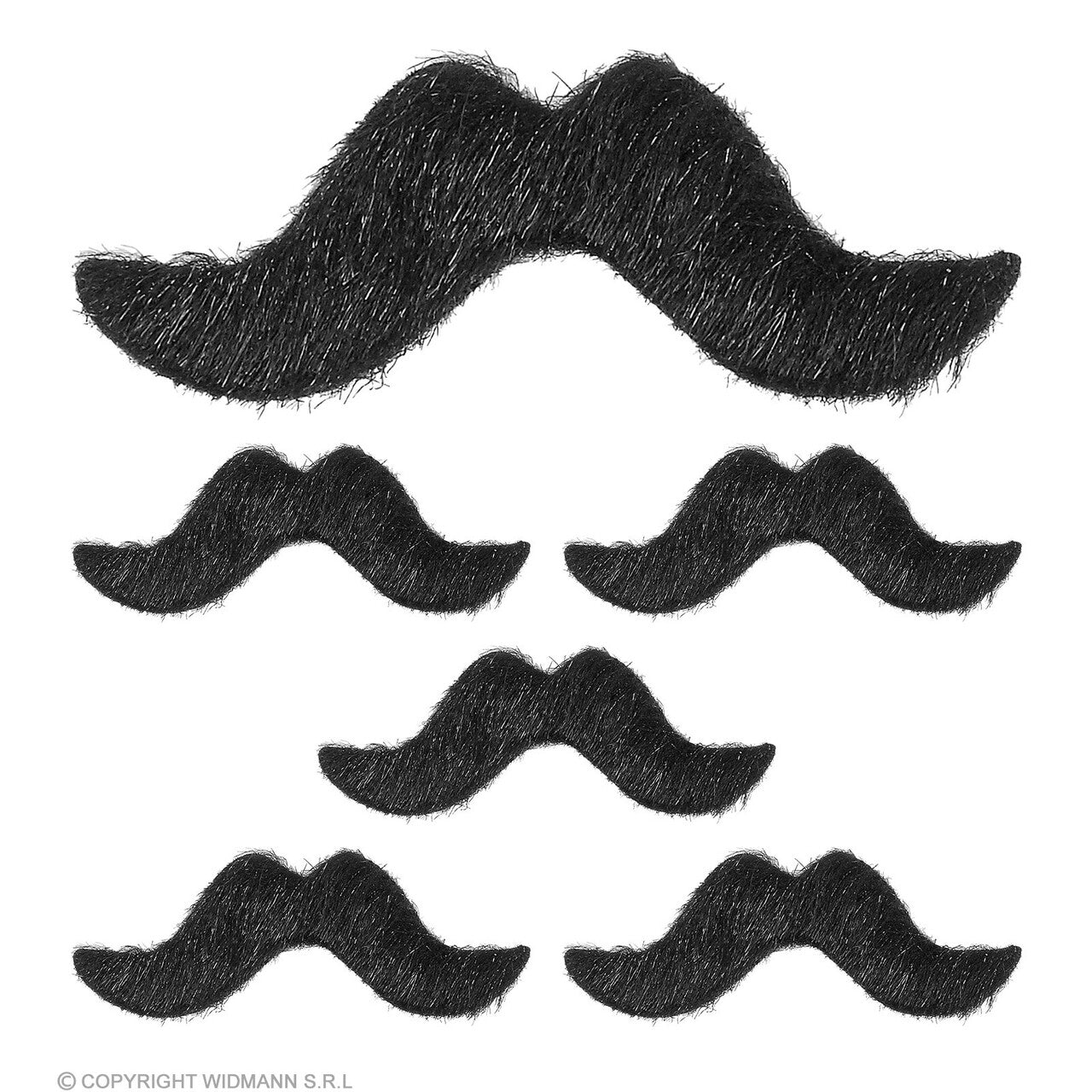 Op deze afbeelding zie je een Accessoires, van het merk Widmann. Set Met 6 Schalkse Plaksnorren