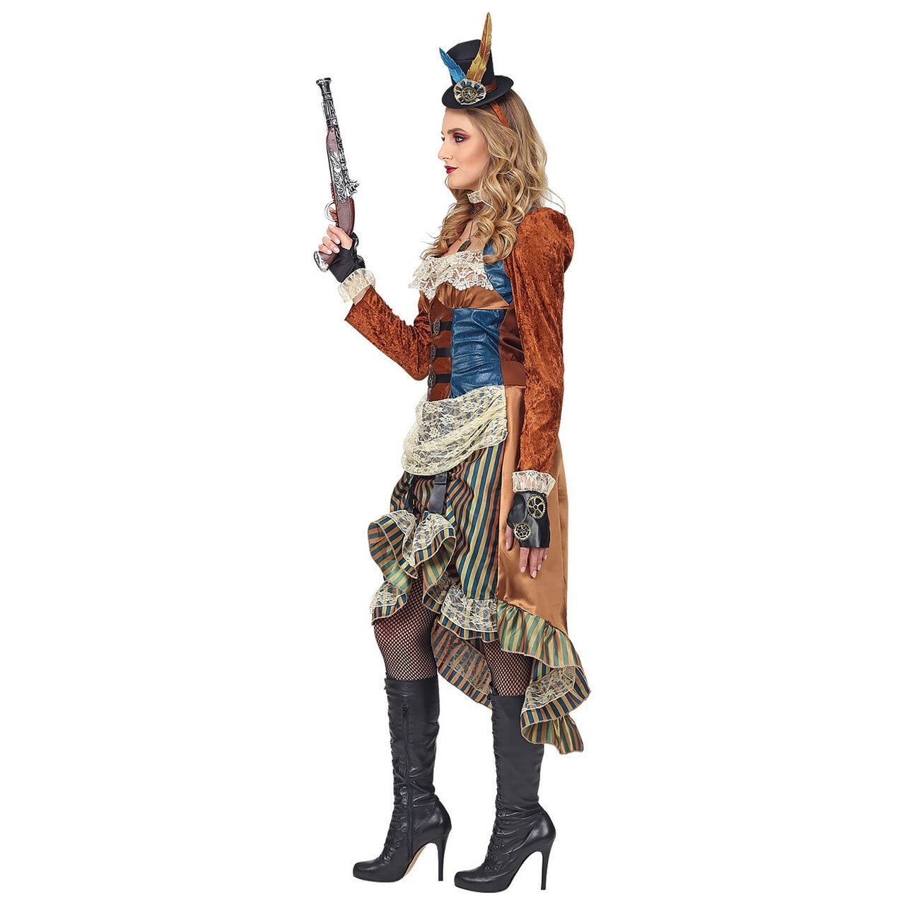 Op deze afbeelding zie je een Kostuums, van het merk Widmann. Chique Steampunk Dame Industrieel Tijdperk Vrouw Kostuum