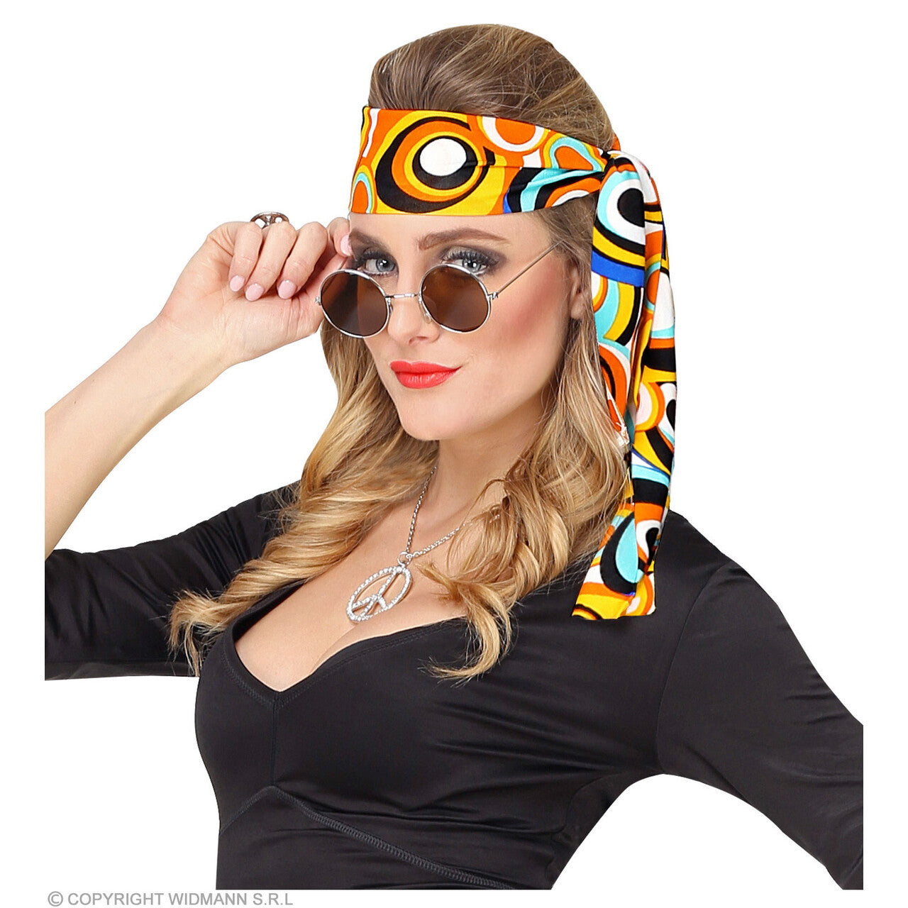 Op deze afbeelding zie je een Accessoires, van het merk Widmann. Wilde Haarband Jaren 70 Herma