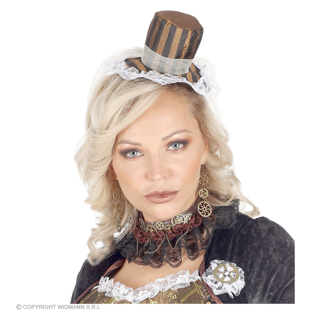 Op deze afbeelding zie je een Accessoires, van het merk Widmann. Oorringen Steampunk Radertjes