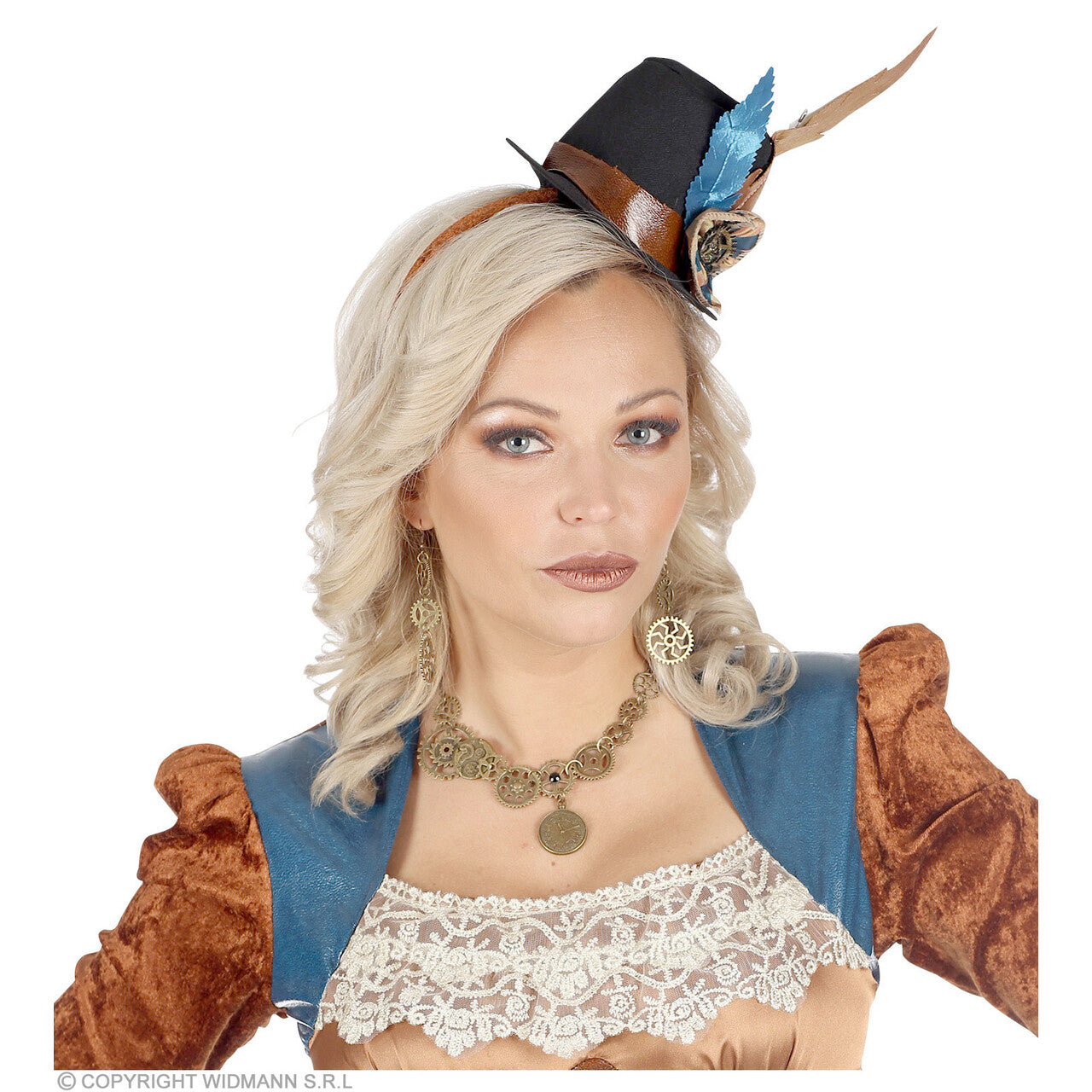 Op deze afbeelding zie je een Accessoires, van het merk Widmann. Oorringen Steampunk Radertjes