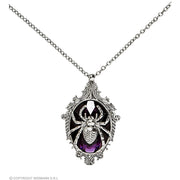 Op deze afbeelding zie je een Accessoires, van het merk Widmann. Ketting Spin Met Paarse Edelsteen
